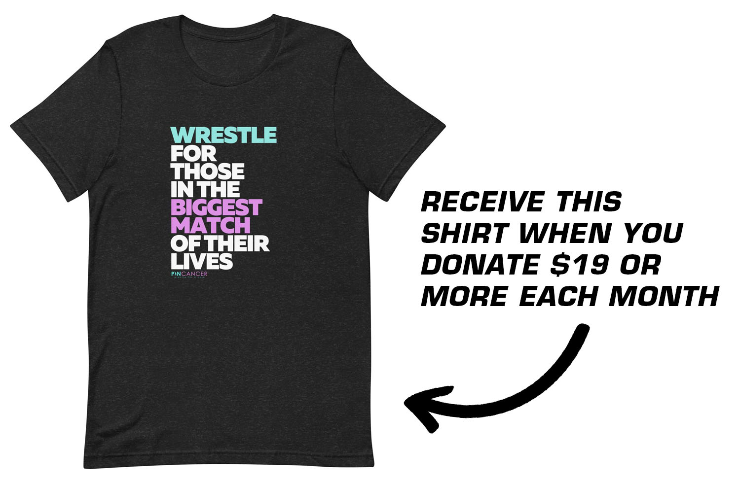 wrestling charity t-shirt