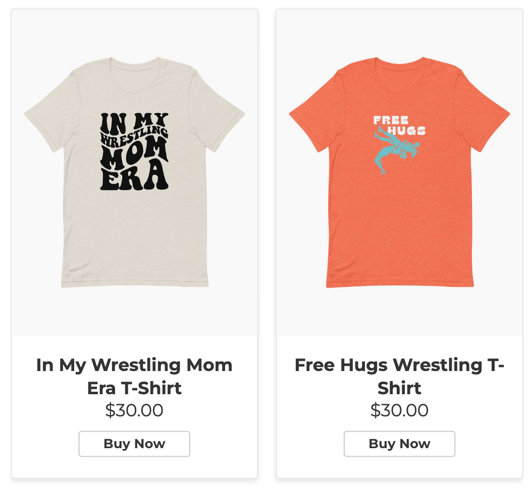 wrestling t-shirt proceeds go to charity