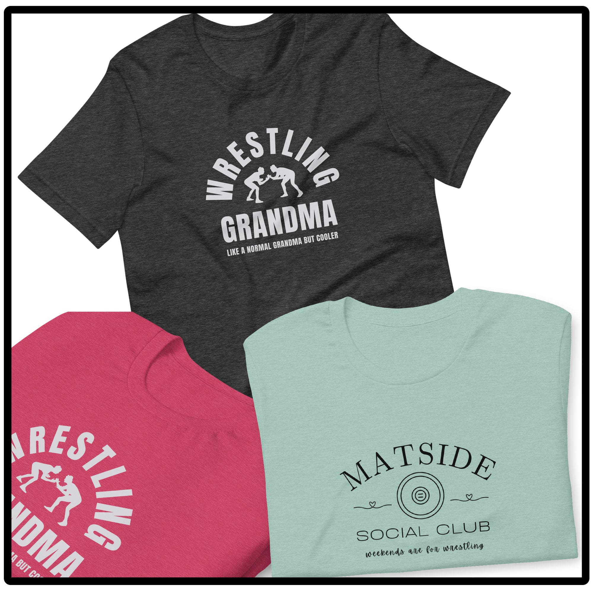 shop grandma wrestling t-shirts